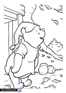 Winnie The Pooh coloring sheet for kids