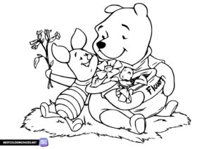 Winnie The Pooh free coloring page