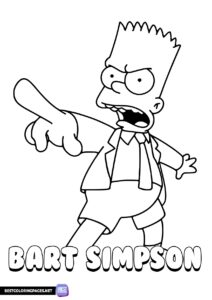 Bart Simpson - The Simpsons coloring page