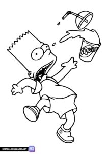 Bart from The Simpson coloring page