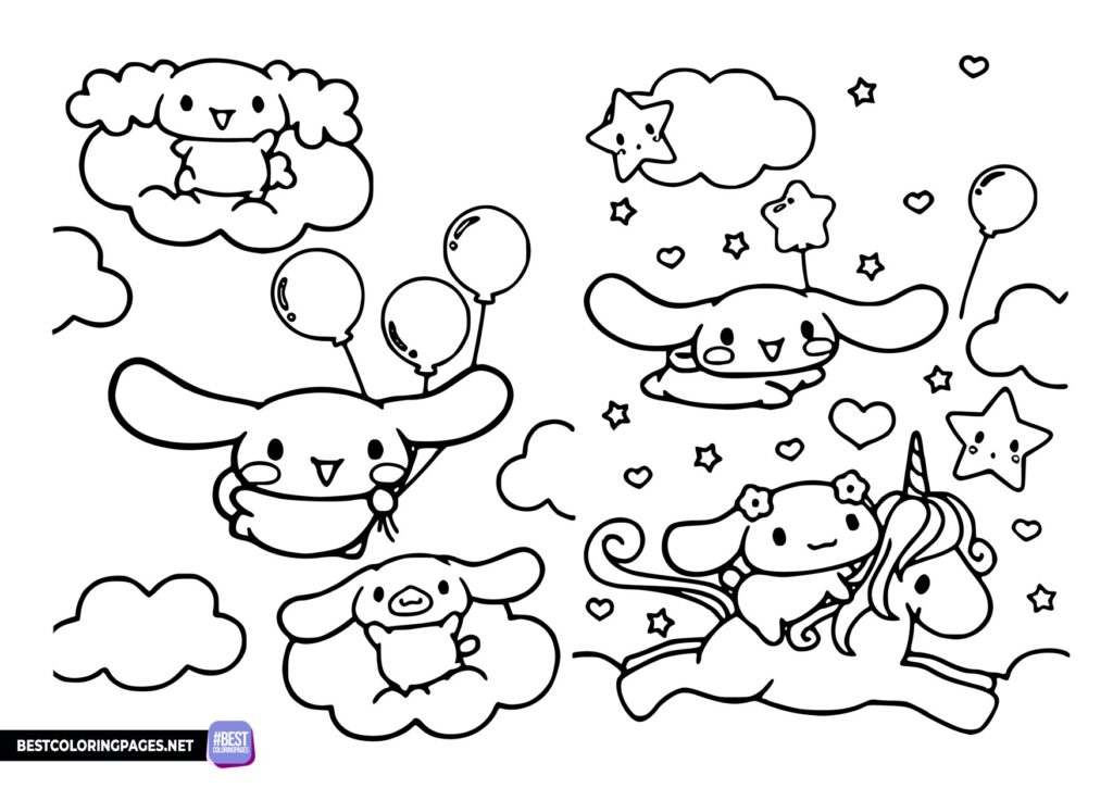 Cinnamoroll coloring sheet