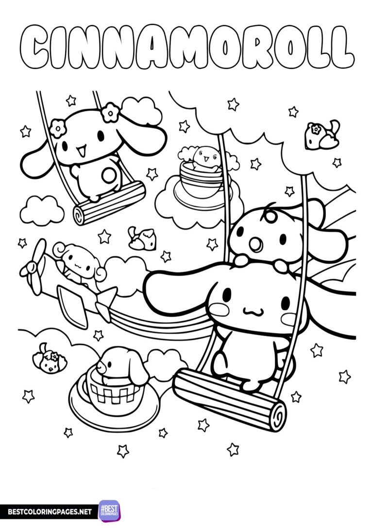 Cinnamoroll colouring pages