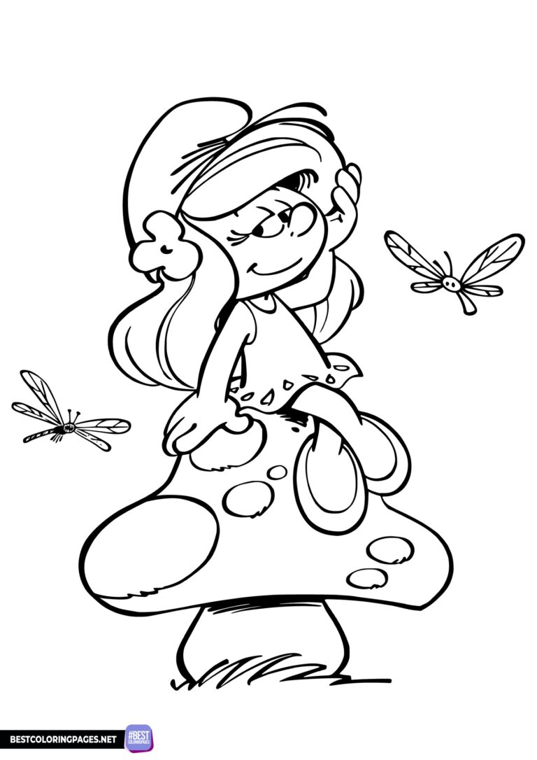 Coloring Page Smurfette