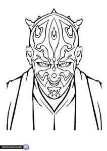 Darth Maul from Star Wars coloring page