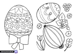 Easter egg colouring page