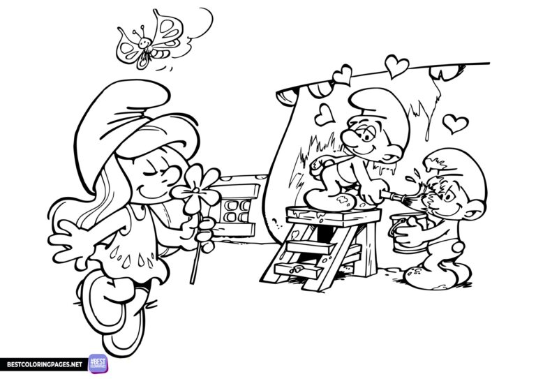 Free Smurfs printable coloring pages