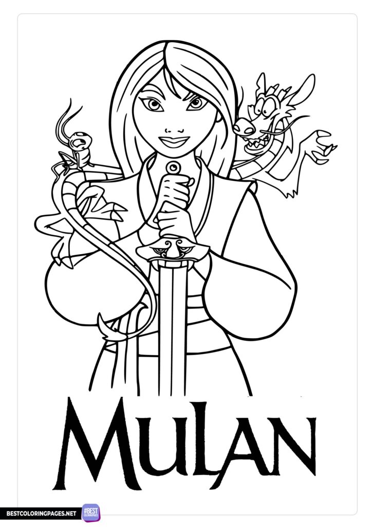 Mulan coloring pages