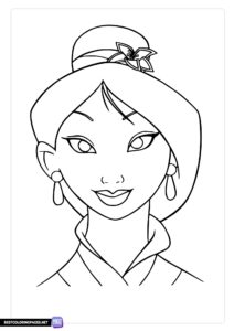 Mulan's face to color