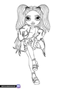 Rainbow High Doll coloring page