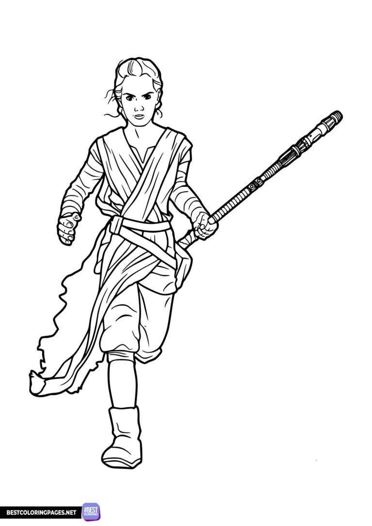Rey Skywalker coloring page