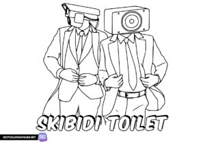 Skibidi Toilets free printable coloring pages