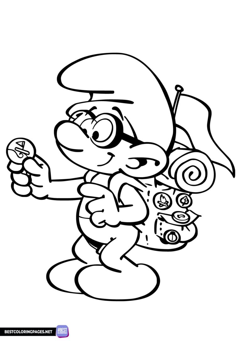 Smurf coloring pages for kids