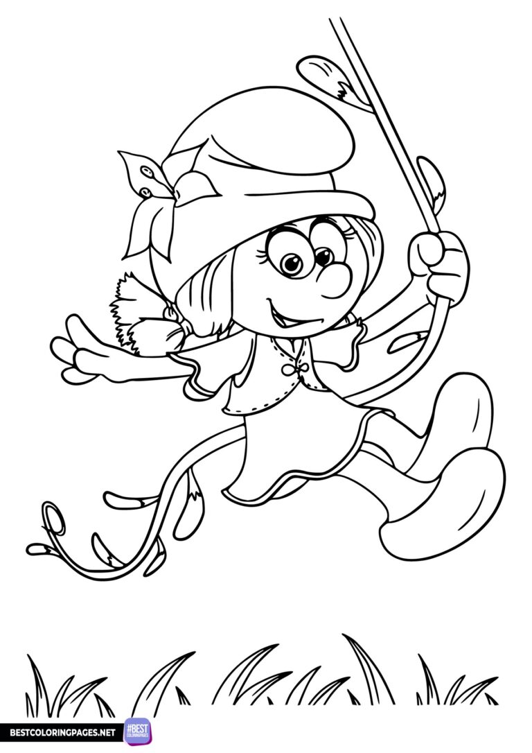 Smurfette coloring pages