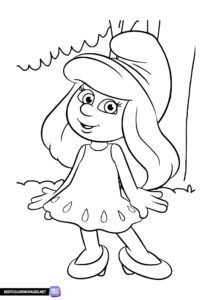 Smurfette coloring pages for print