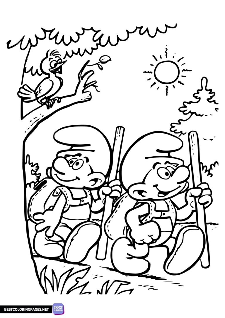The Smurfs coloring pages to print