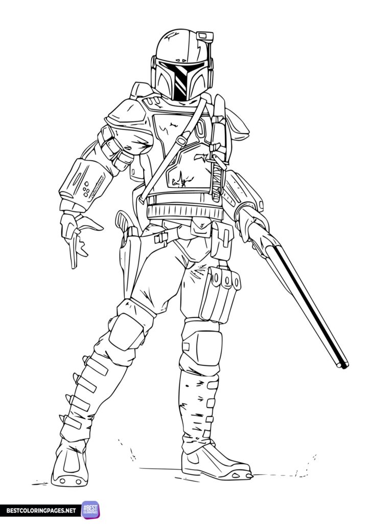 The Mandalorian coloring page