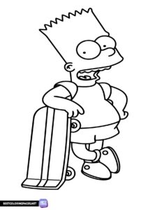 The Simpsons free coloring page