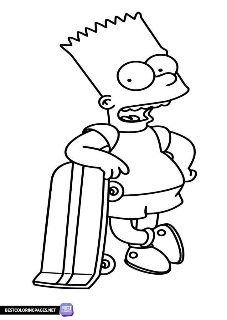 The Simpsons free coloring page