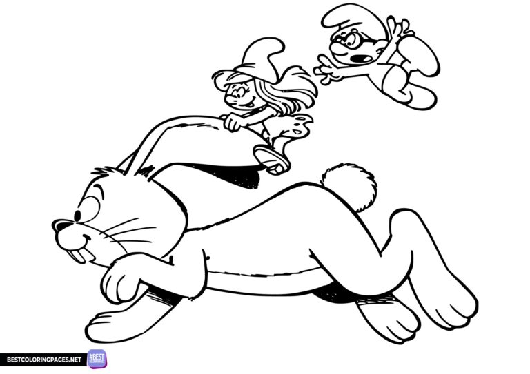 The Smurfs coloring page
