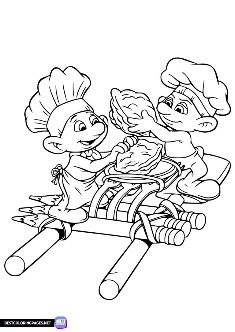 Smurfs coloring pages to print