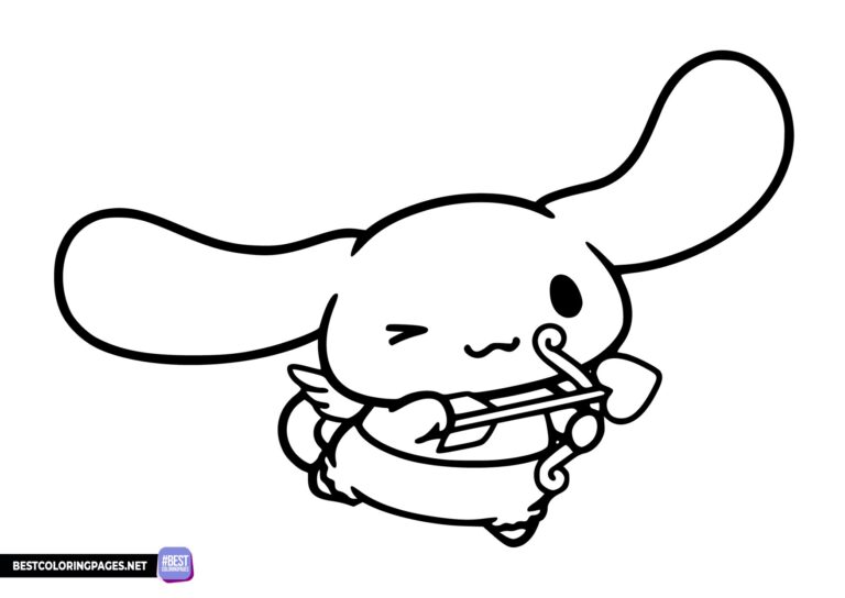 Valentine's Day Cinnamoroll coloring page