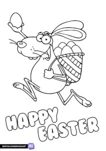 coloring page happy Easter
