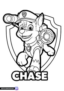 Chase PAW Patrol coloring page