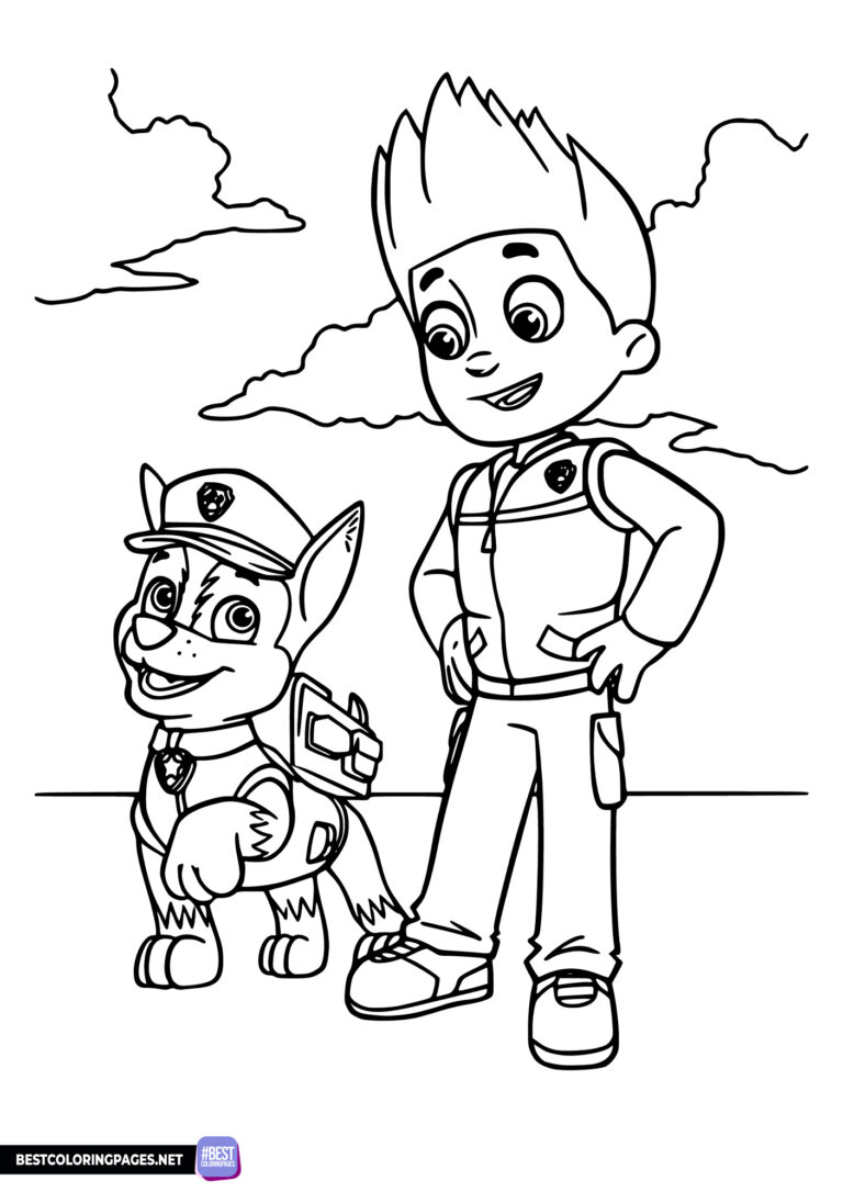 Chase & Ryder coloring page