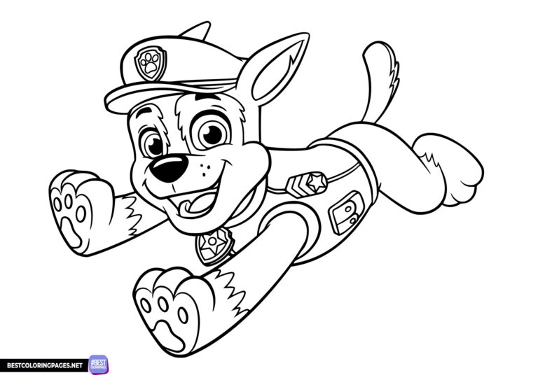 PAW PATROL Chase coloring pages