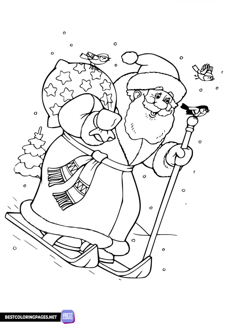 Coloring page Santa Claus for kids