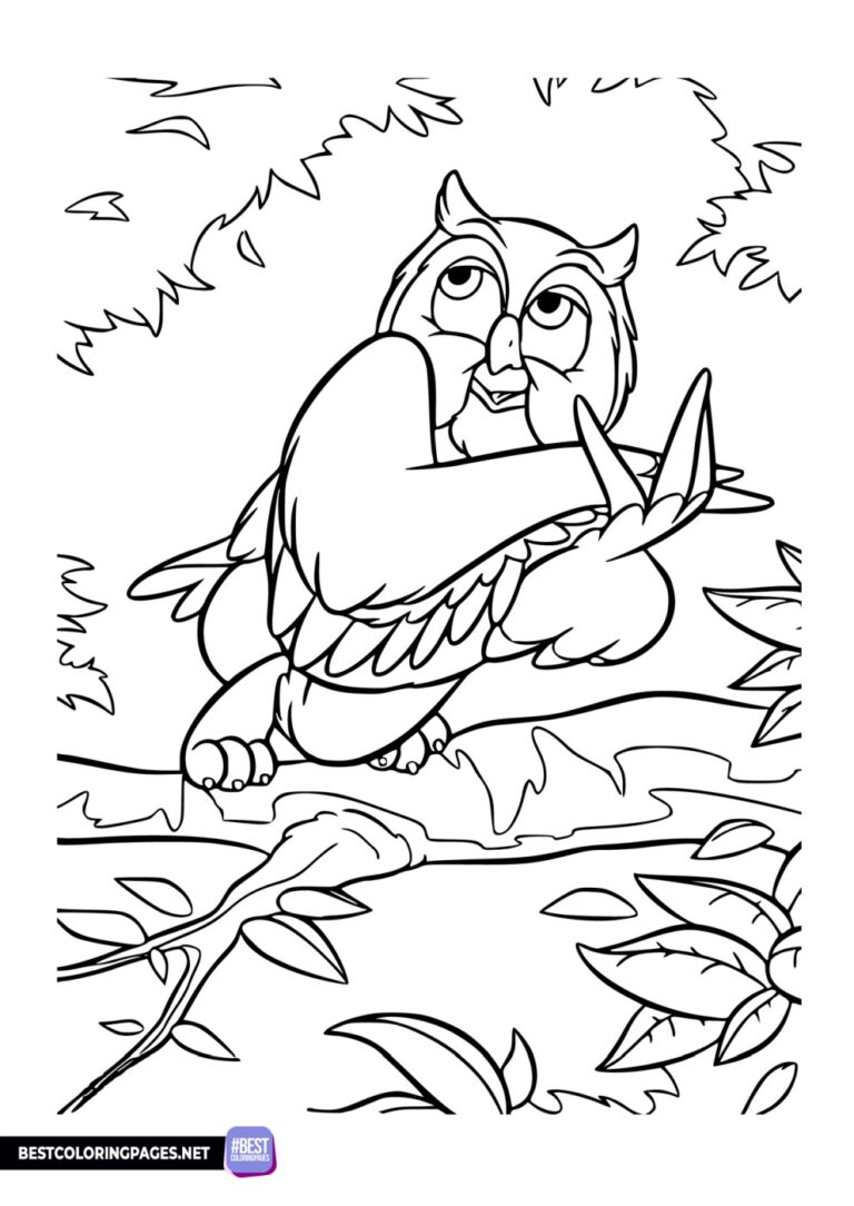 Owl from Bambi coloring page