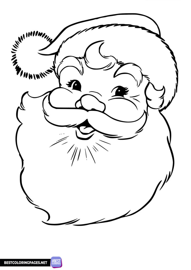 Santa Claus Coloring Page happy coloring