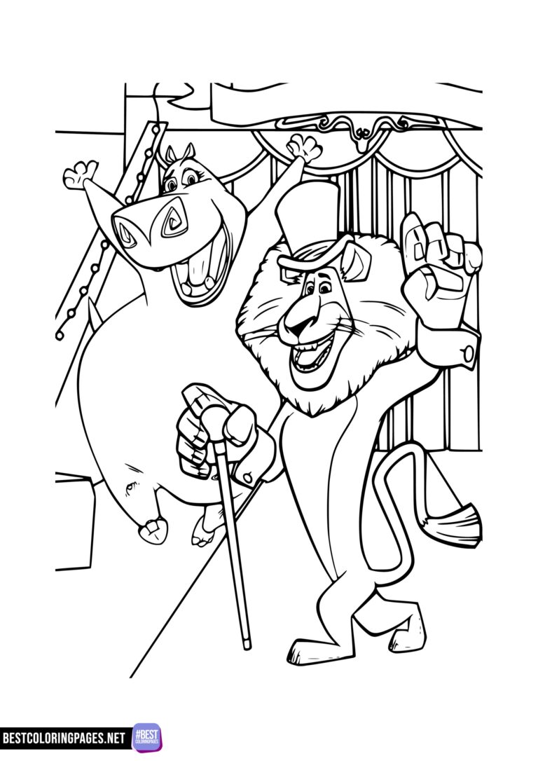 Coloring pages Madagascar the Movie