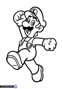 Luigi from Mario coloring pages