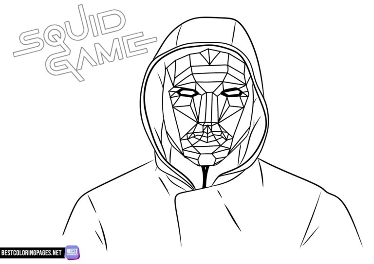 Front Man coloring page Squid Game