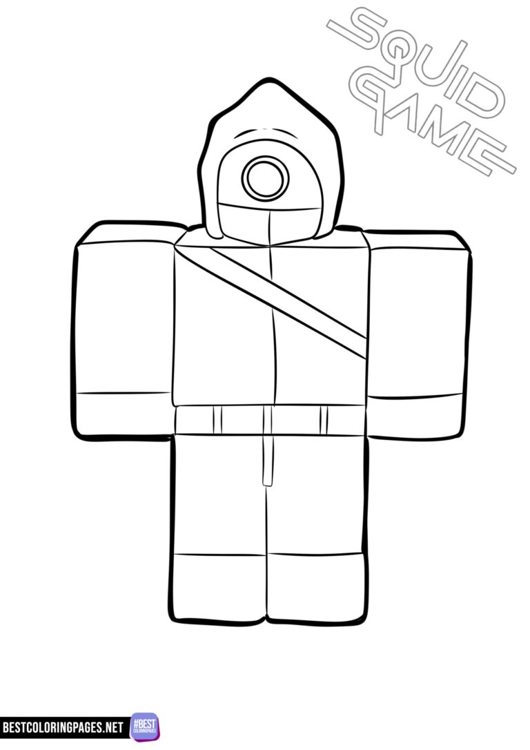 Roblox Skin Squid Game coloring page