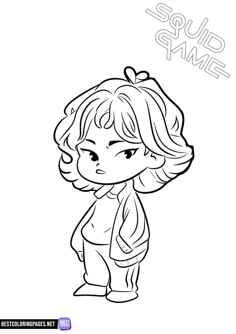 Squid Game Chibi coloring page
