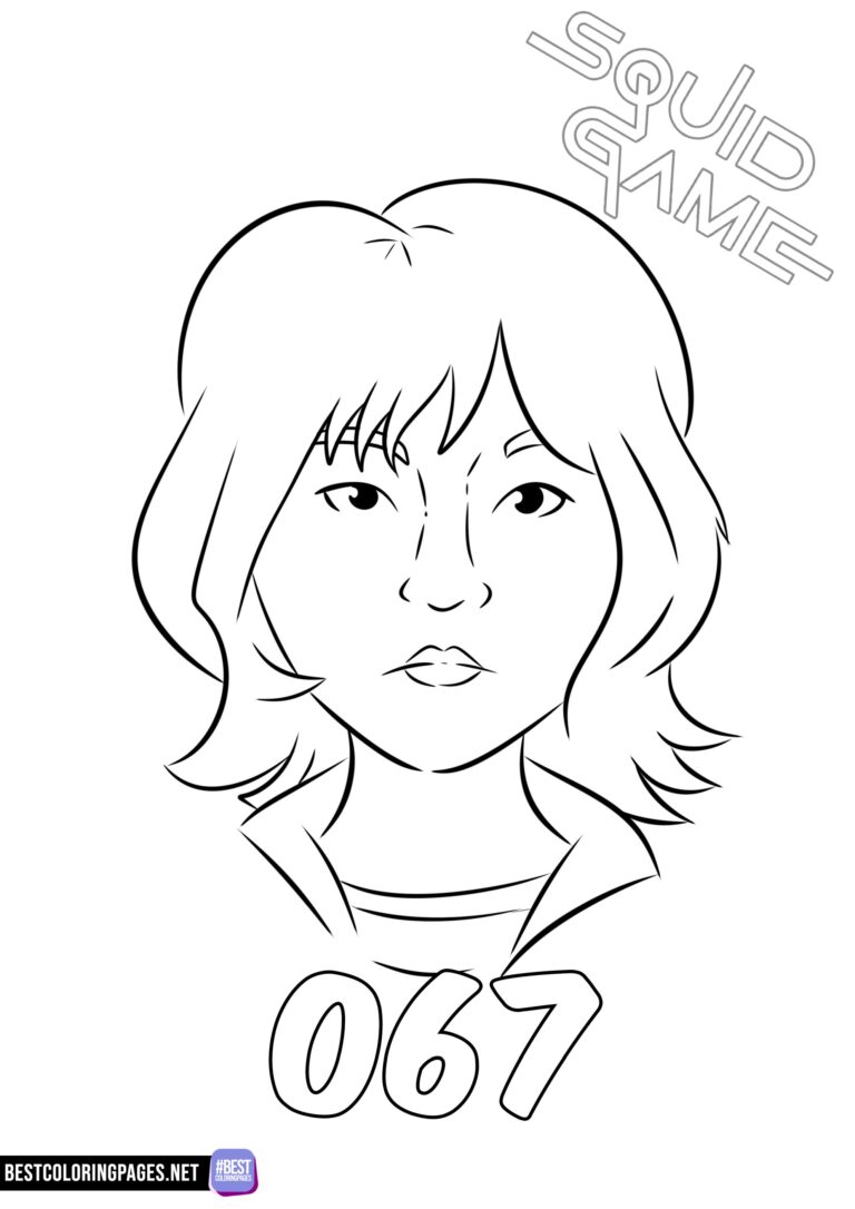 Squid Game coloring page player 067